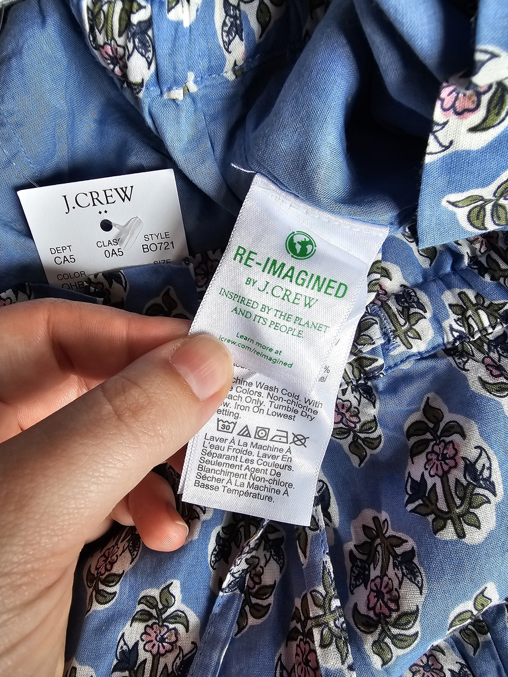 J. Crew Blue Floral Maxi Skirt - Picture 6 of 7